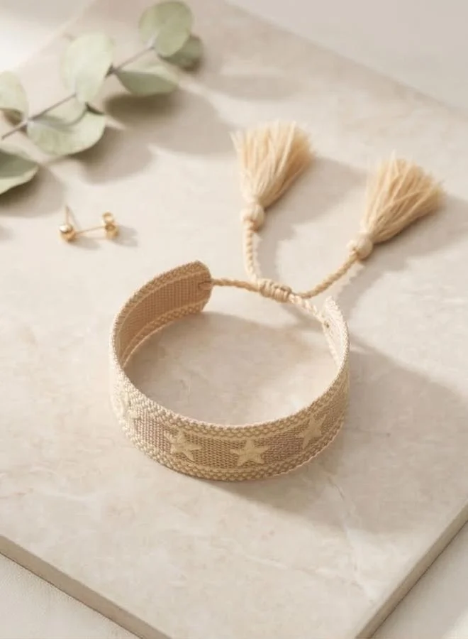 Take Two  Multi-Color Star Embellished Woven Bracelet for Women | Best Price UAE