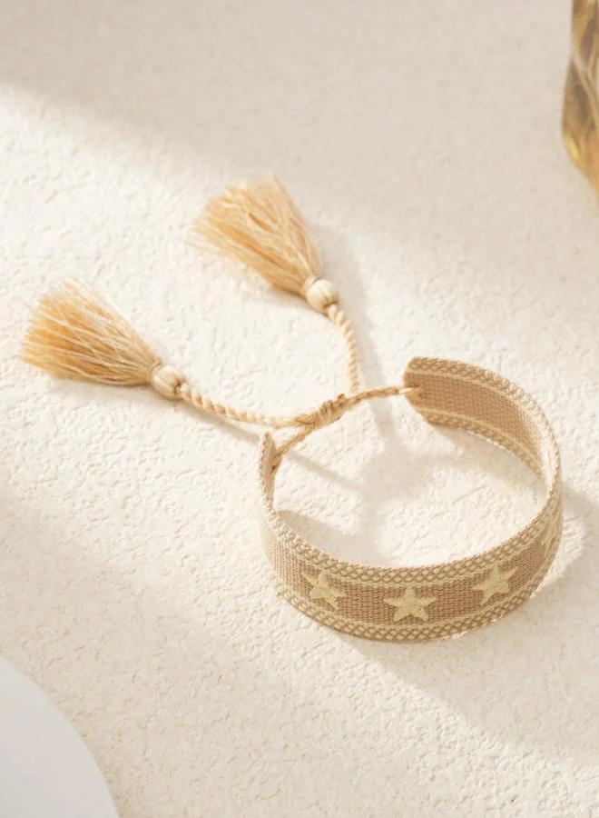 Take Two  Multi-Color Star Embellished Woven Bracelet for Women | Best Price UAE