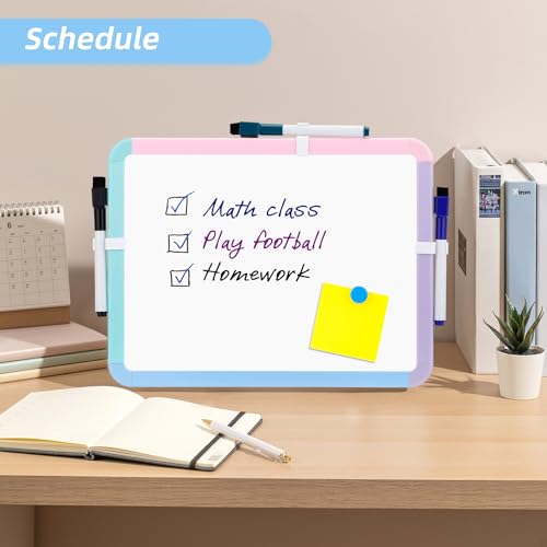 VUSIGN Small White Board Dry Erase, 8.5'' x 11'' Magnetic Dry Erase Board, Mini Whiteboard with Markers for Kids, Students, Fridge, Wall, Locker - Image 4