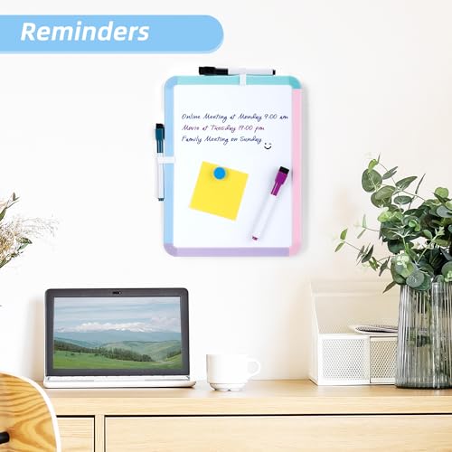 VUSIGN Small White Board Dry Erase, 8.5'' x 11'' Magnetic Dry Erase Board, Mini Whiteboard with Markers for Kids, Students, Fridge, Wall, Locker - Image 3