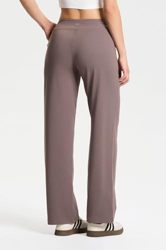 Yogipace Petite Womens Wide Leg Yoga Pants with Pockets Lightweight Drawstring Relaxed Fit Lounge Sweatpants29TaupeSize XXL - Image 3