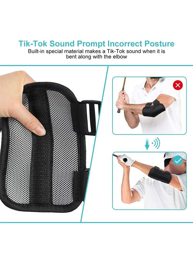 Generic Golf Swing Trainer, Straight Practice Golf Swing Trainer Elbow Brace Alarm Swing Correcting Tool for Golf Posture Correction  - Image 3