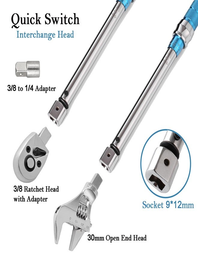 COTOUXKER Open End Adjustable Torque Wrench, 5 to 60 Nm Torque Wrench Set with 30mm Open End and 3/8 Drive Ratchet Changeable Head for Hvac Mini Split - Image 2