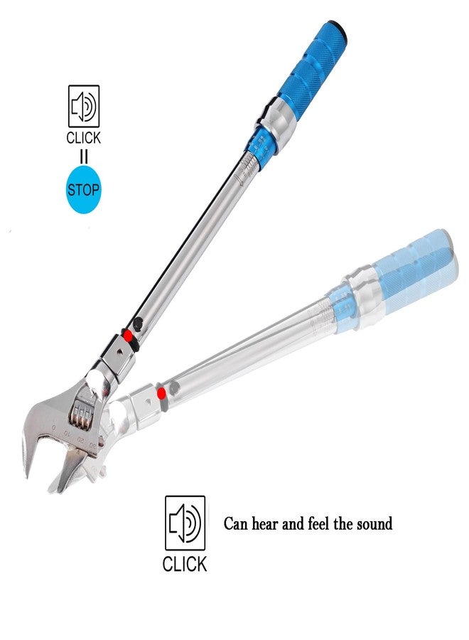 COTOUXKER Open End Adjustable Torque Wrench, 5 to 60 Nm Torque Wrench Set with 30mm Open End and 3/8 Drive Ratchet Changeable Head for Hvac Mini Split - Image 5