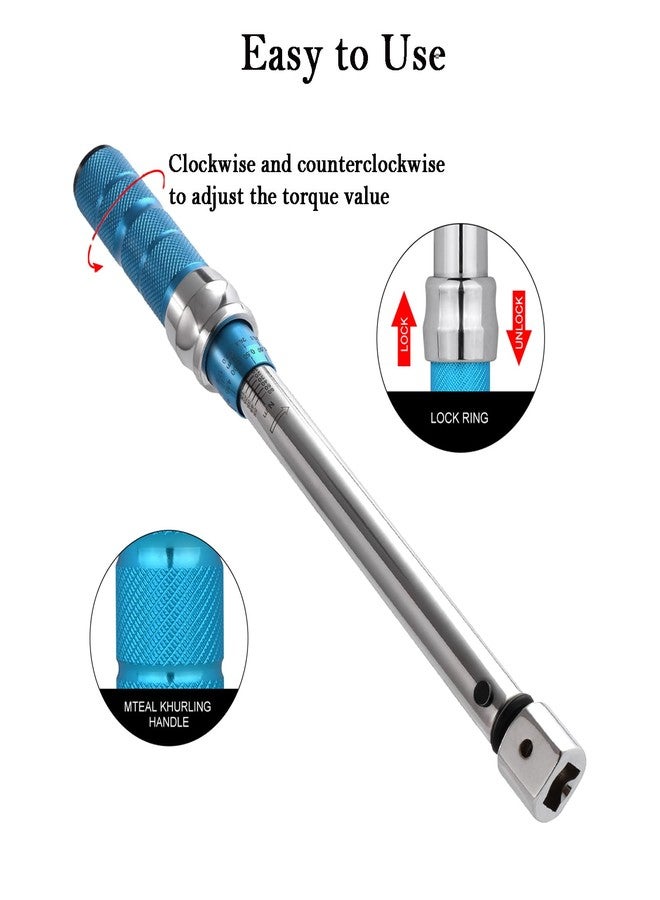 COTOUXKER Open End Adjustable Torque Wrench, 5 to 60 Nm Torque Wrench Set with 30mm Open End and 3/8 Drive Ratchet Changeable Head for Hvac Mini Split - Image 4
