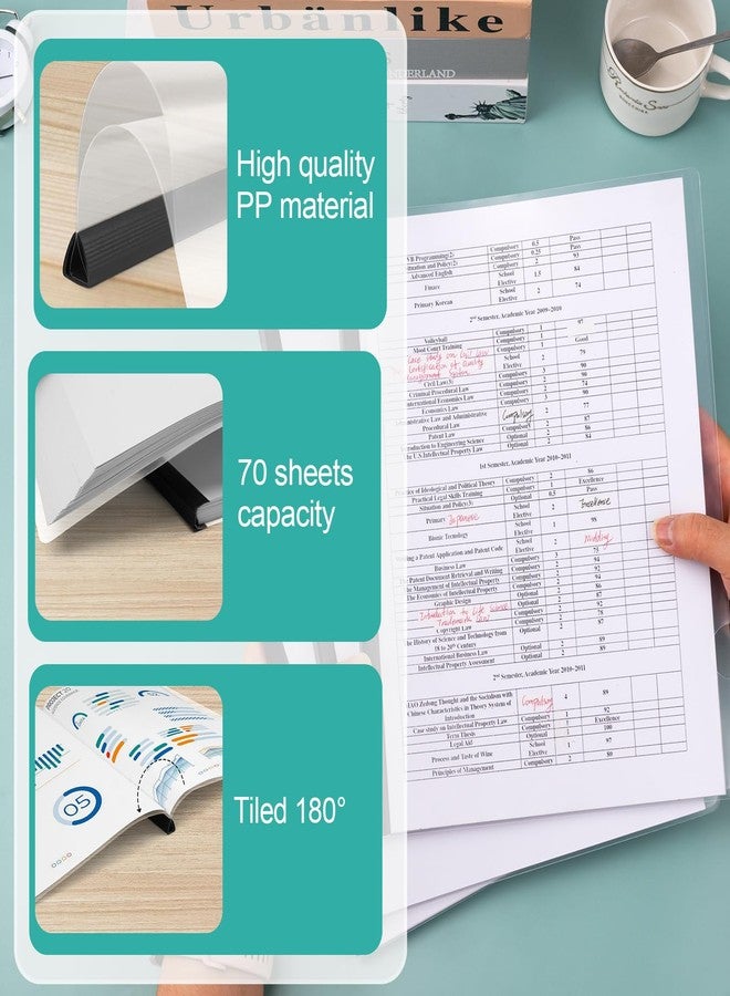 Dynta Report Covers 42 Pack Presentation Folders for Letter Size 70 Sheet Capacity, 5.5 Mil Report Covers with Sliding bar Black, Resume Folder Clear Folder for File Resume Documents - Image 2