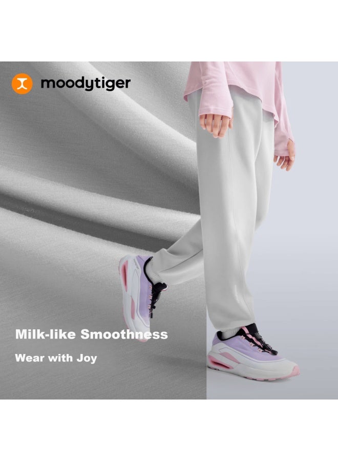 Moodytiger Milk Skin Pants Children's Long Pants Soft Skin-friendly Spring New Boys' Pants Simple Girls' Sports Jogger Pants - Image 1