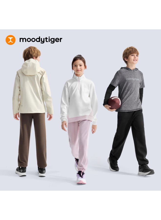 Moodytiger Milk Skin Pants Children's Long Pants Soft Skin-friendly Spring New Boys' Pants Simple Girls' Sports Jogger Pants - Image 3