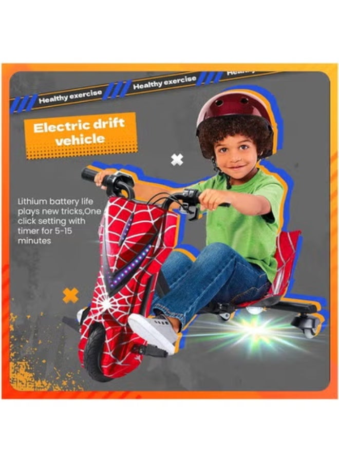 سانتين رايلي السكوتر الكهربائي الانجراف، طوله قابل للتعديل لركوب الدراجة ثلاثية العجلات للأطفال، 36V الانجراف الدراجة ثلاثية العجلات، العجلة الكبيرة الانجراف الدراجة ثلاثية العجلات، دراجة الأطفال في الملعب، معدات التسلية في الهواء الطلق للأطفال (8 بوصات) - Image 4