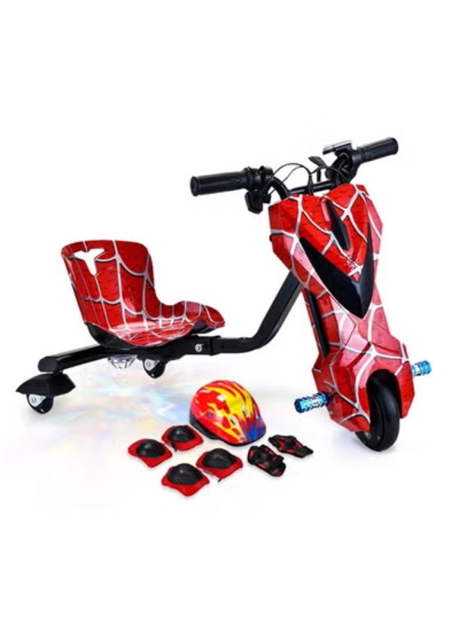 سانتين رايلي السكوتر الكهربائي الانجراف، طوله قابل للتعديل لركوب الدراجة ثلاثية العجلات للأطفال، 36V الانجراف الدراجة ثلاثية العجلات، العجلة الكبيرة الانجراف الدراجة ثلاثية العجلات، دراجة الأطفال في الملعب، معدات التسلية في الهواء الطلق للأطفال (8 بوصات) - Image 1