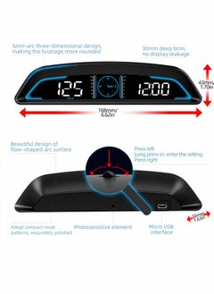 SYOSI Digital GPS Speedometer Universal Heads Up Display for Car 5.5 inch Large LCD Display HUD with MPH Speed Fatigued Driving Alert Overspeed Alarm Trip Meter for All Vehicle  - Image 5