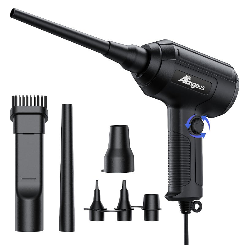 ATEngeus Air Duster, Stepless Speed Electric Air Duster, Multi-Use Compressed Air Duster, Keyboard Cleaner, Replace Canned Air, Air Blower for Clean Dust, Hairs, Laptop, PC - Image 1