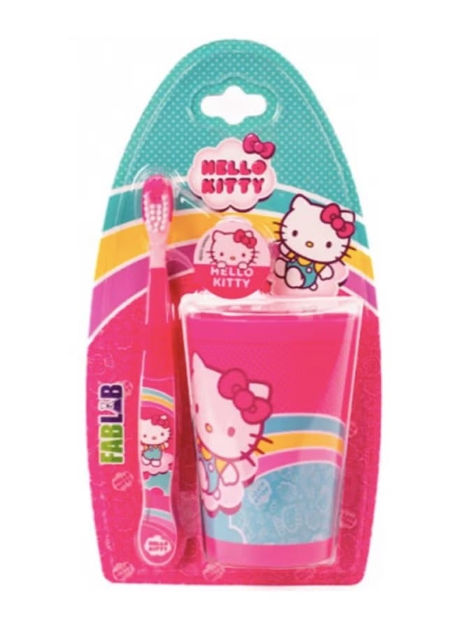 Nickelodeon Kids Toothbrush Hello Kitty With Lid And Cup