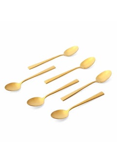 Life Smile 12pcs Cutlery Set, 18/10 Stainless Steel, Flatware Set, 12pcs Dinner Spoon, Shine Gold, for Home Kitchen, Mirror Polished - Dishwasher Safe  - Image 2