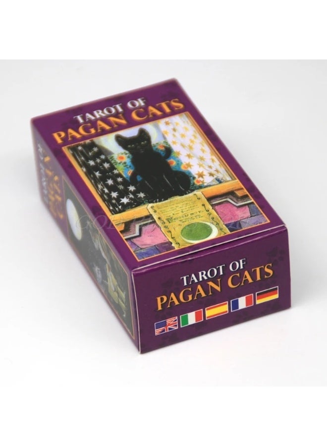 NIBEMINENT Deck 78 Tarot cards, Pagan Cat, Full English family Gathering board game, Oracle Cards, Astrology, divination, Destiny Cards - Image 4