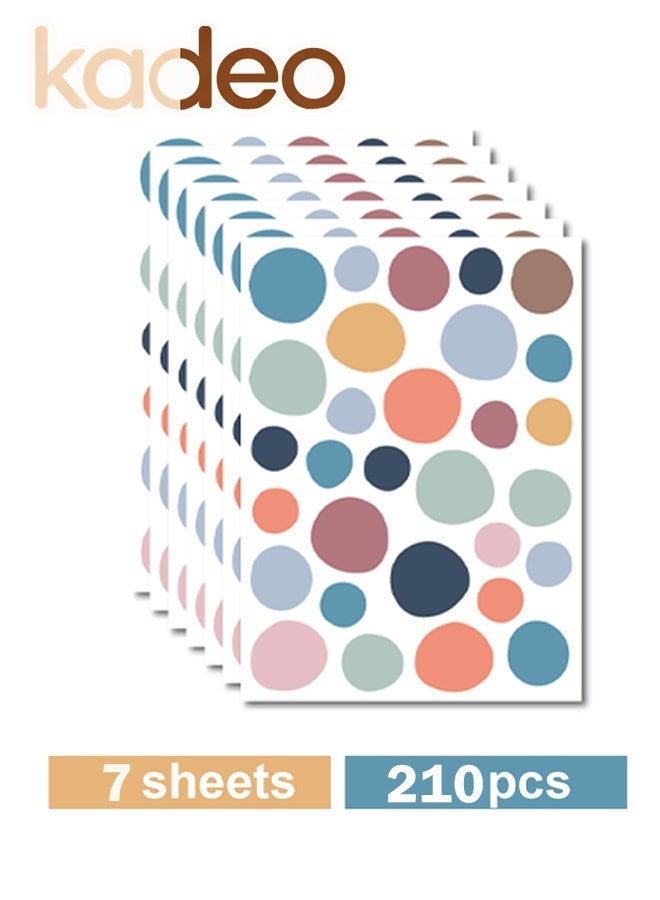kadeo Colorful Polka Dot Wall Stickers for Kids Bedroom, Nursery & Playroom, Removable Peel and Stick PVC Wall Decals, Decorative Home Wall Art, DIY Custom Wall Design - Image 1