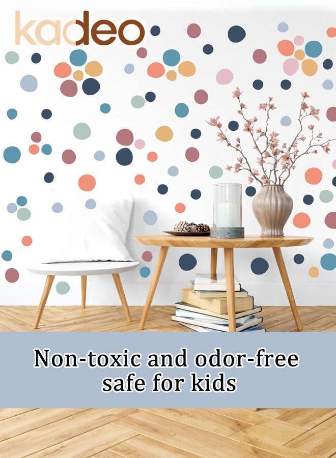 kadeo Colorful Polka Dot Wall Stickers for Kids Bedroom, Nursery & Playroom, Removable Peel and Stick PVC Wall Decals, Decorative Home Wall Art, DIY Custom Wall Design - Image 4
