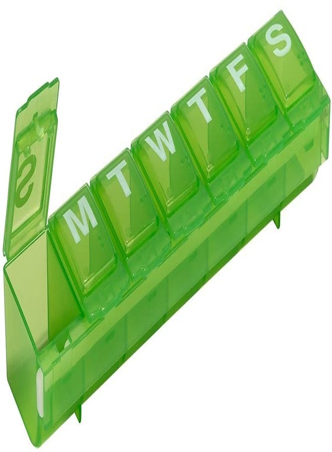 Ezy Dose Ezy-Dose 7-day Locking Pill Reminder, Blue, 2-Pack (4.75" x 1.25" x 0.75") - Image 1