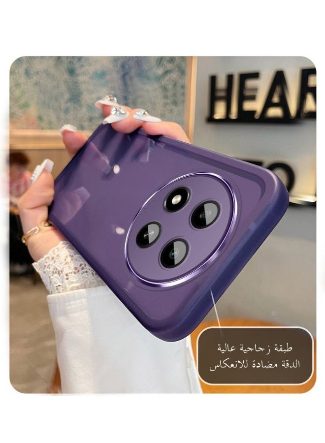 تنطبق على هونور x9c 5G 6.78 بوصة الهاتف المحمول حالة واقية ، مع عدسة الفيلم ، مجموعة كاملة من الترا رقيقة ، شفافة سيليكون الأرجواني - Image 2