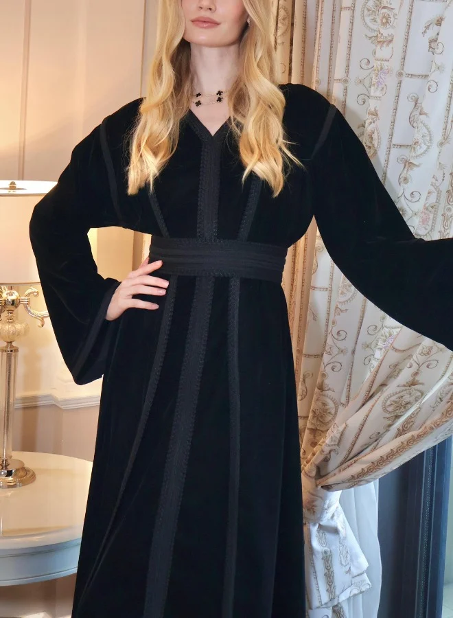 MAISON ARABELLE LEEN VELVET KAFTAN