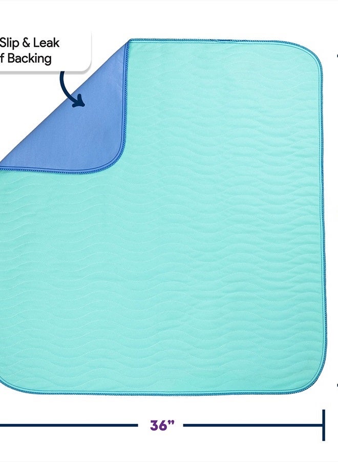 Improvia ® Washable Underpads, 34" x 36" (Pack of 6) - Heavy Absorbency Reusable Incontinence Pads for Kids, Adults, Elderly, and Pets - Waterproof Protective Pad for Bed, Couch, Sofa, Furniture, Floor  - Image 4