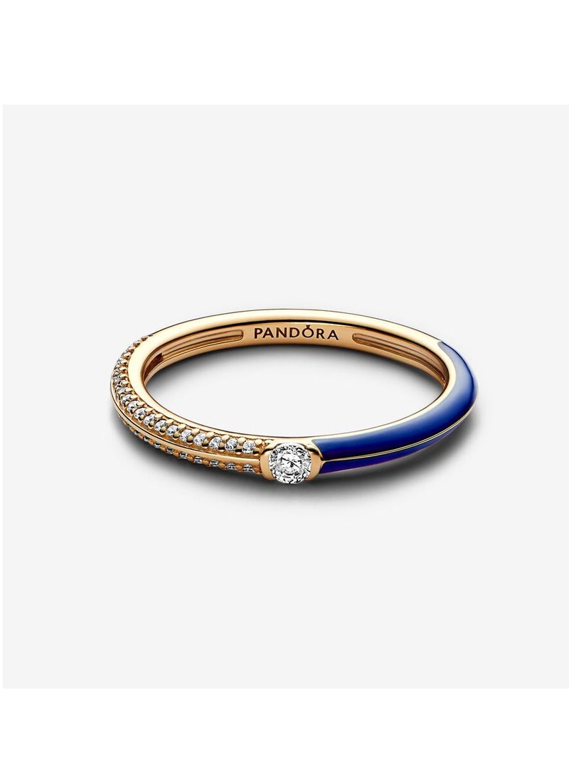 Pandora ME pavé gemstone and blue enamel ring