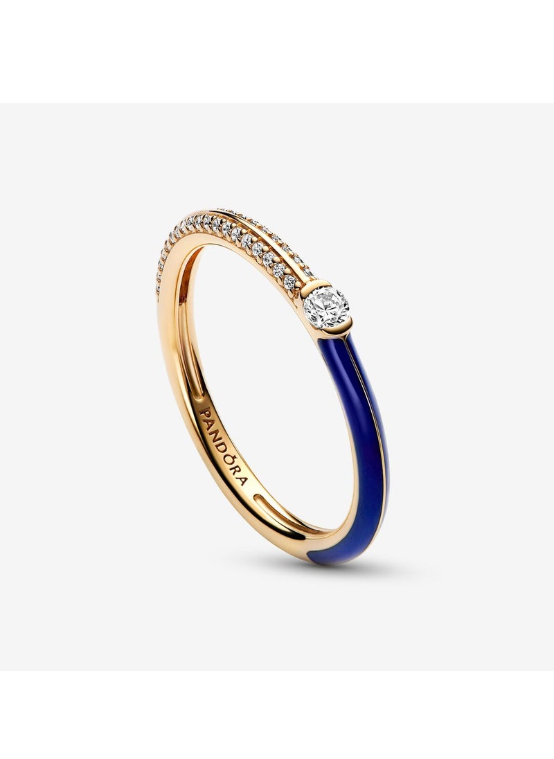 Pandora ME pavé gemstone and blue enamel ring