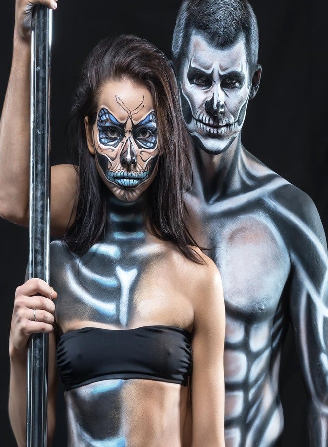 LOKFAR Gray / Grey Face Body Paint Stick, Eye Black Stick for Sports, Waterproof Full-Coverage Grey Face Makeup for Halloween Grayscale Zombie Werewolf Stage Cosplay Makeup - Image 4