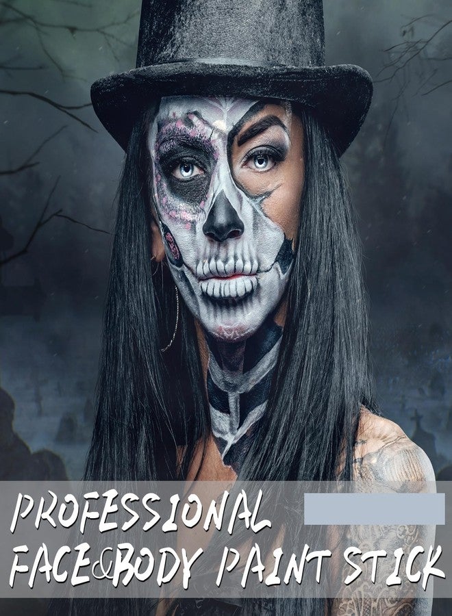 LOKFAR Gray / Grey Face Body Paint Stick, Eye Black Stick for Sports, Waterproof Full-Coverage Grey Face Makeup for Halloween Grayscale Zombie Werewolf Stage Cosplay Makeup - Image 2