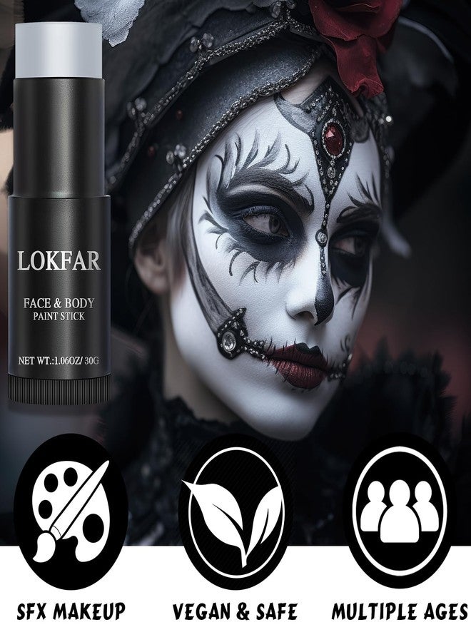 LOKFAR Gray / Grey Face Body Paint Stick, Eye Black Stick for Sports, Waterproof Full-Coverage Grey Face Makeup for Halloween Grayscale Zombie Werewolf Stage Cosplay Makeup - Image 3