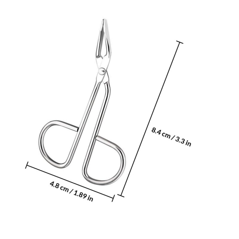 Stainless Steel Eyebrow Facial Hair Grooming Scissors Tweezers Set With Grip Handle - Image 3