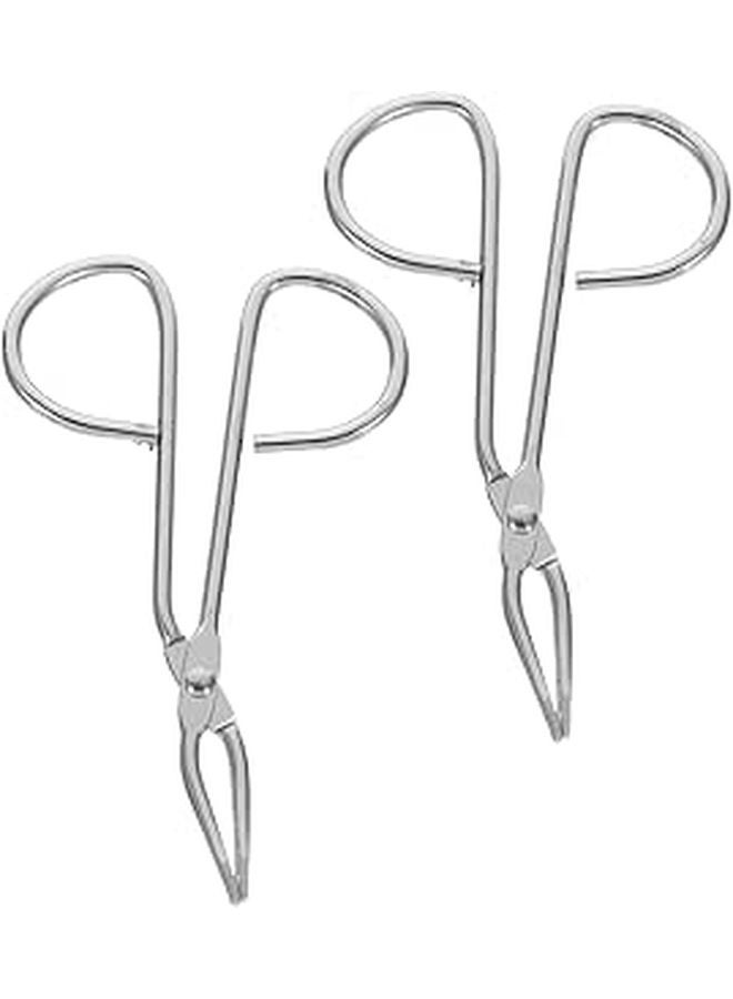 Stainless Steel Eyebrow Facial Hair Grooming Scissors Tweezers Set With Grip Handle - Image 1
