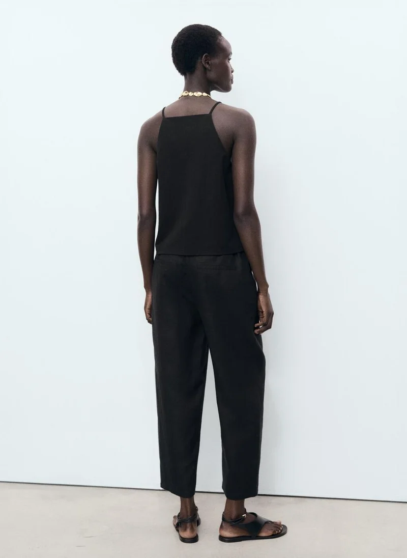 مانجو Linen Drawstring Pants