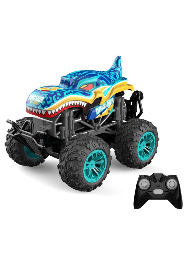Loquat 1:18 Music Light Remote Control Stunt 360 Degree Rotating Big Foot Shark Head Children's Toy Car Off-road-Color:HN188649-Scale:1:18 - Image 4
