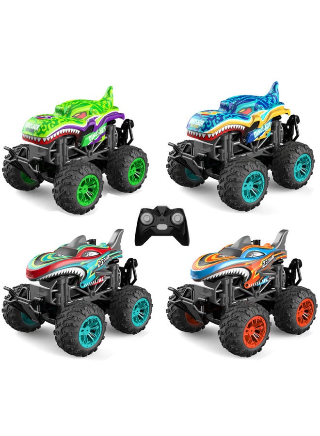 Loquat 1:18 Music Light Remote Control Stunt 360 Degree Rotating Big Foot Shark Head Children's Toy Car Off-road-Color:HN188649-Scale:1:18 - Image 2