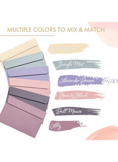 MATICAN A4 Envelopes 120Pack Colored Envelopes 4X6 Envelopes For Invitations Pastel Colored Envelopes A4 4 1/4 X 6 1/4 Inches 6 Muted Pastel Colors  - Image 3