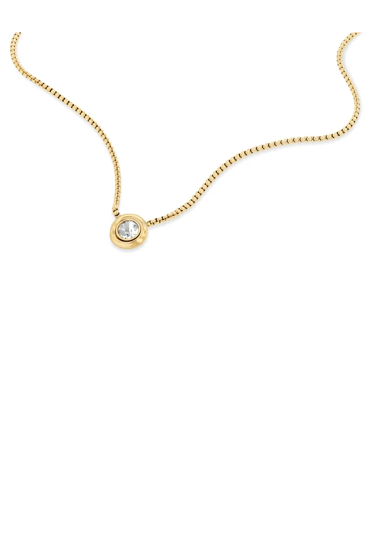 كالفن كلاين Twisted Bezel Solitaire Long Necklaces