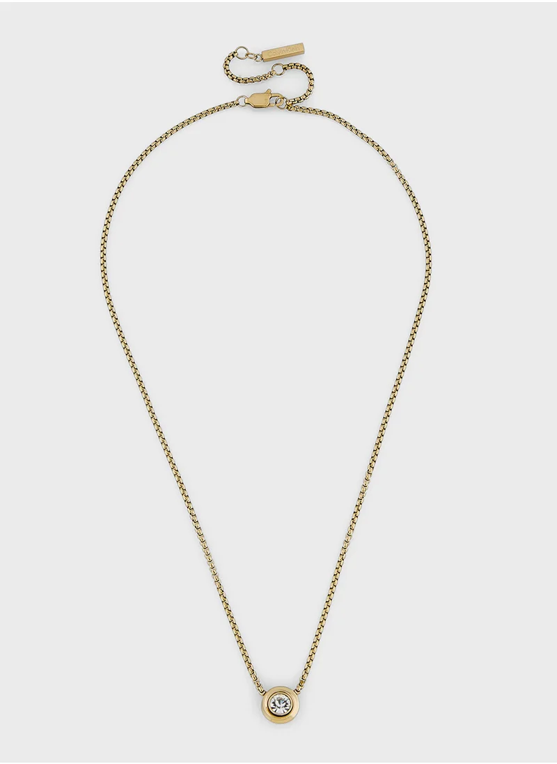 كالفن كلاين Twisted Bezel Solitaire Long Necklaces