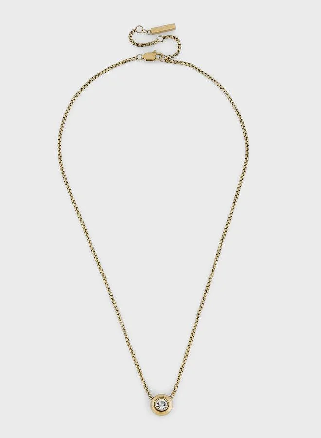 CALVIN KLEIN Necklace with a Charm Embellished with Crystals