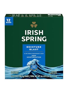 Irish Spring Deodorant Soap Moisture Blast 12Count (Pack Of 6)  - Image 1