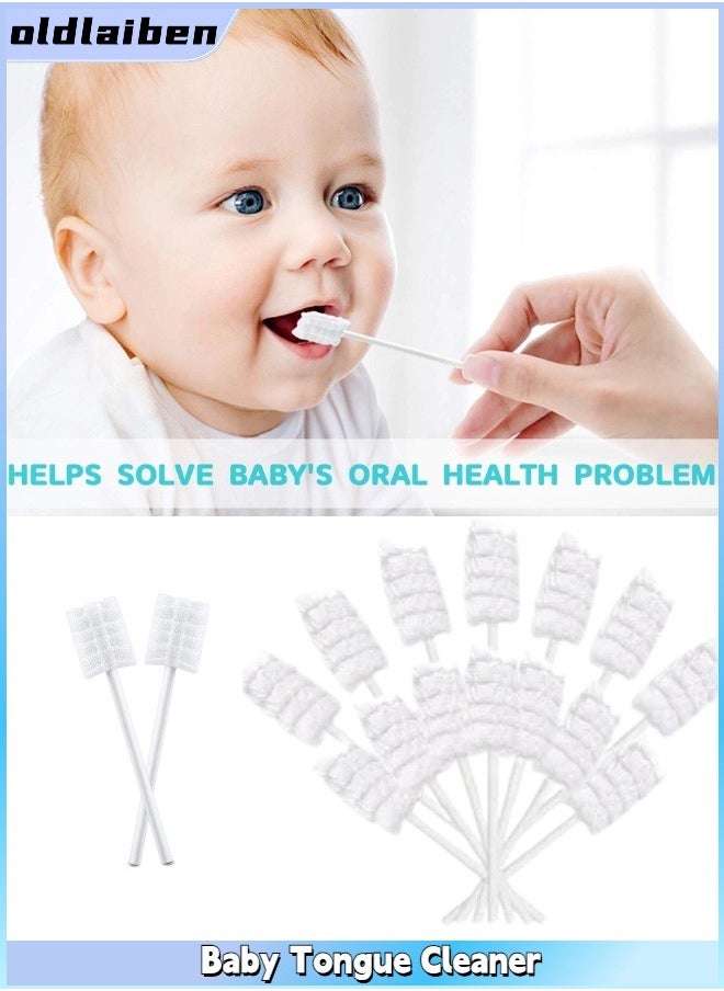 oldlaiben Baby Tongue Cleaner, Baby Oral Cleaner, Disposable Baby Mouth Cleaner Newborn, Upgrade Gum Cleaner with Paper Handle for Babies and Infants Ages 0-36 Month  - Image 1