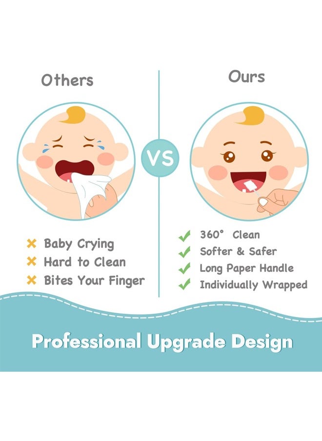 oldlaiben Baby Tongue Cleaner, Baby Oral Cleaner, Disposable Baby Mouth Cleaner Newborn, Upgrade Gum Cleaner with Paper Handle for Babies and Infants Ages 0-36 Month  - Image 5