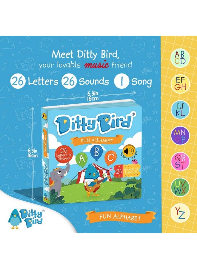 DITTY BIRD Fun Alphabet Book | ABC Learning for Toddlers | Sound Books for Toddlers 1-3 and 2-4 | ABC Song | Musical Books for Toddlers 1-3 | Interactive Toddler Books | Sturdy Baby Sound Books - Image 2
