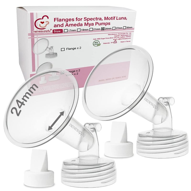 صمامات دك بيل 24 مم 2 قطعة من نينسوبلاي متوافقة مع مضخة الثدي سبكترا S2 S1 9 بلس سينيرجي جولد بديل لقطع مضخة سبكترا ملحقات فلانج واسعة الفم تعمل مع واقي التدفق العكسي
