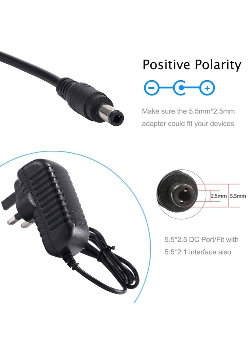Lucky Sky - DC  9V 2A Adapter Power Supply Transformer Power Adapter Converter Wall Charge Adapter For Professional Home Use, black. (9V 2A) - Image 1