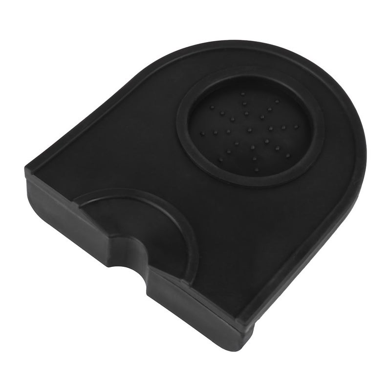 Silicone Coffee Tamp Mat Coffee Tampering Corner Mat Pad Tool Anti Skid Espresso Silicone Mat Black