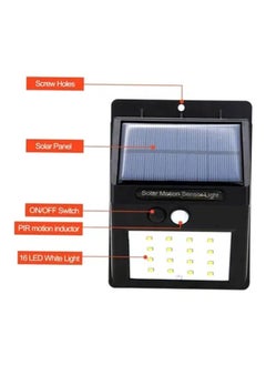 Rabos 20 LED Solar Motion Sensor Light Black/White 6x10cm  - Image 3