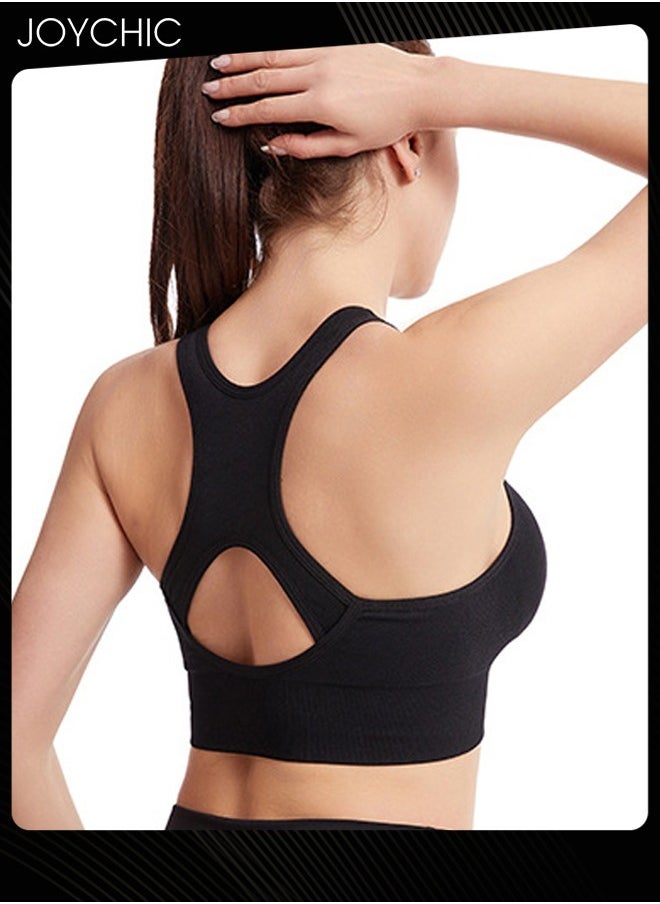 Women Zip Front Sports Bra Active Yoga Girl Sports Bras Wirefree Lightweight Comfort Bra with Adjustable Straps for Yoga Running Black - pzsku/ZD1596F6654CA5A456337Z/45/_/1731657805/09a63c82-b2aa-4468-98bc-bd242b40ecef