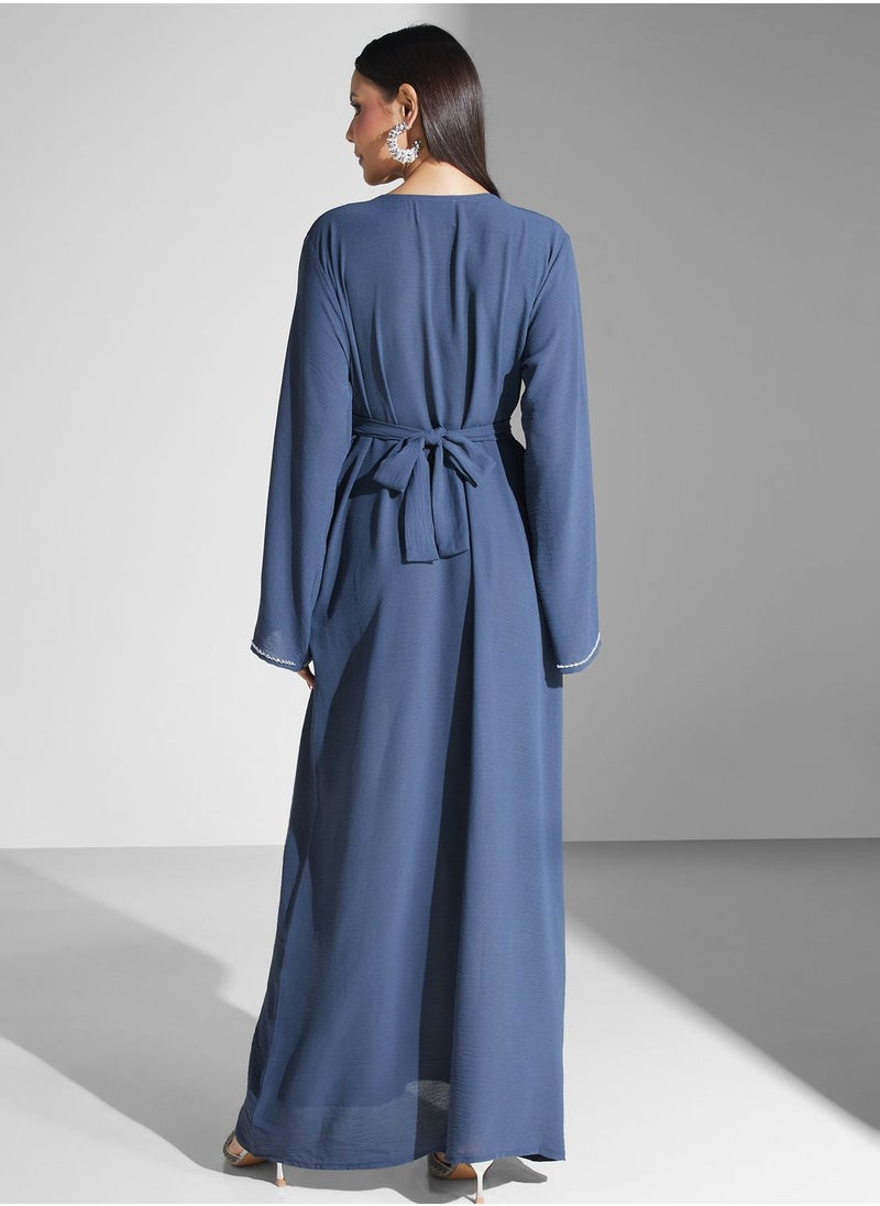 hayas closet - Embellished Belted Jalabiya - Image 1