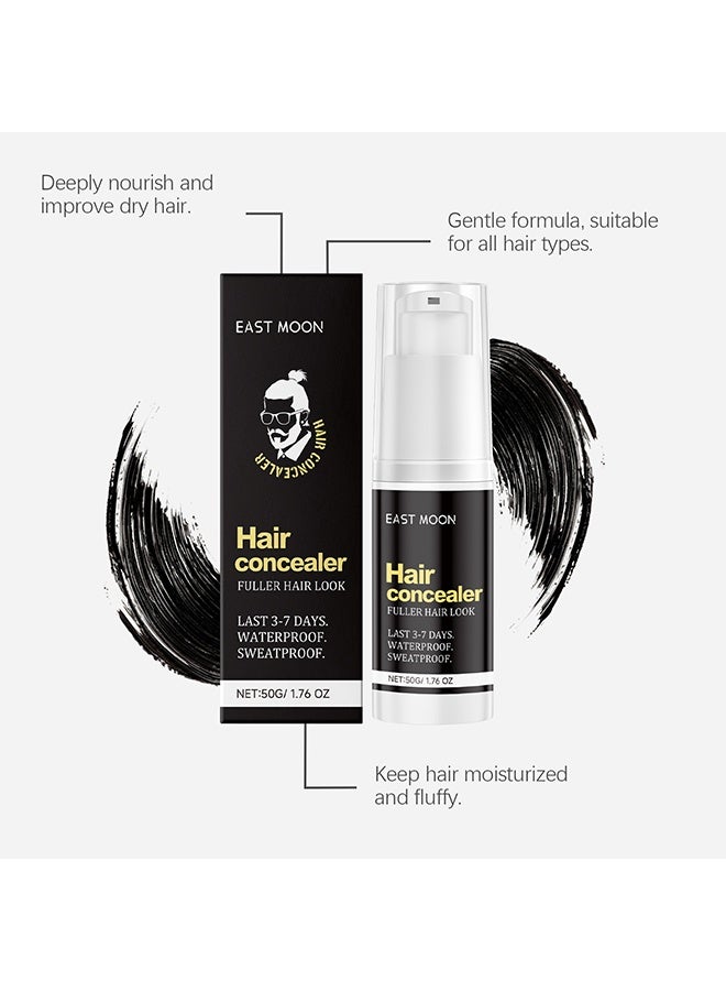 East Moon Hair Concealer,Hairfillup Hair Concealer for Men,Root Cover Up,Concealer for Hair,Hair Fillup Hair Concealer,Hair Fibers for Men,Easily Cover Loose Hair and Show Hair Volume 50g - Image 3